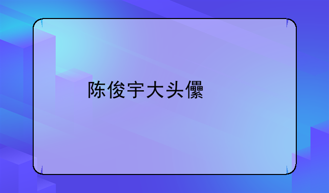 陈俊宇大头儿子