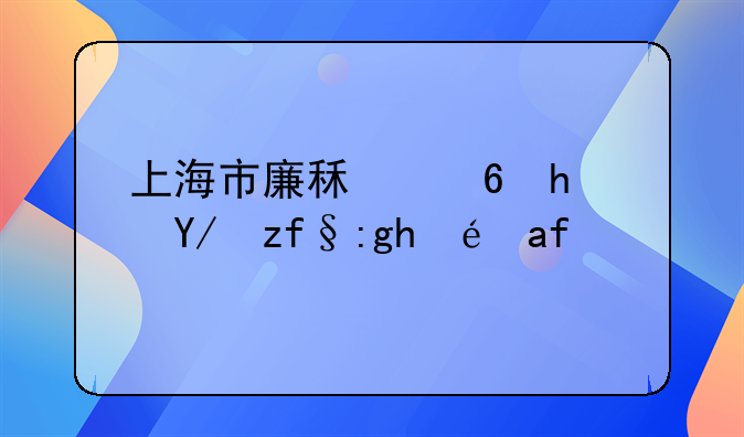 上海市廉租住房保障面积标准