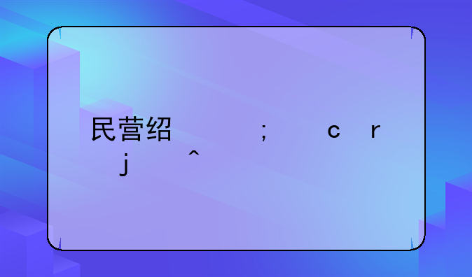 民营经济存在的问题