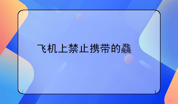 飞机上禁止携带的食物详解